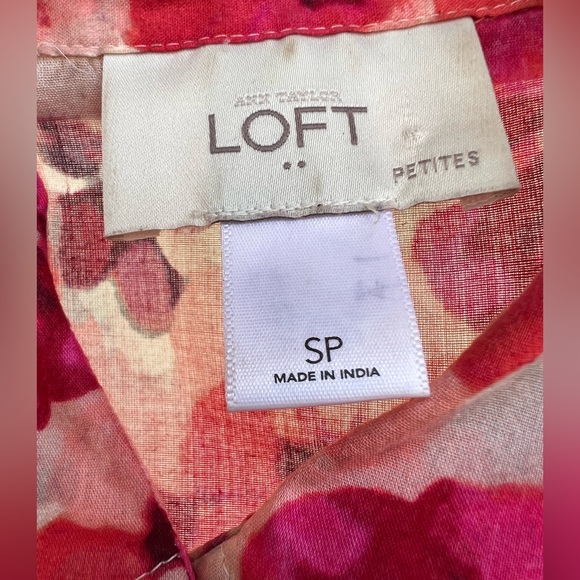 Loft Hibiscus Flower Sleeveless Blouse (Size SP) - Picture 2 of 4